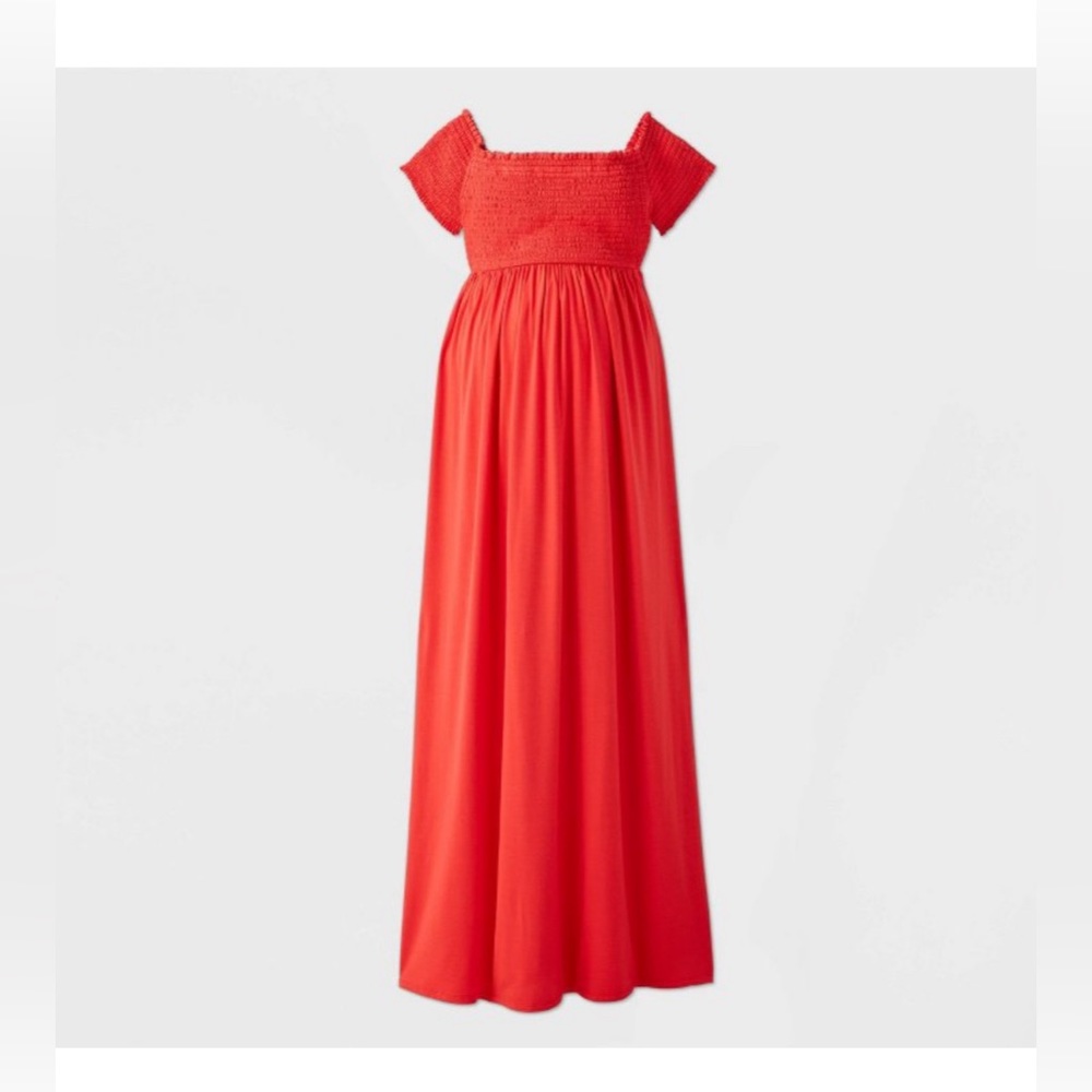 Isabel maternity red dress NWT